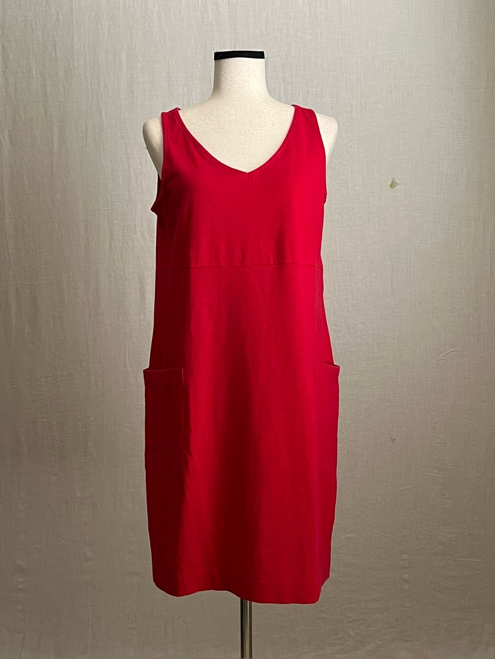 J.Jill - Cotton Slub Knit Shift Dress in Red - Small